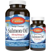 Carlson Labs Salmon Oil 500mg 180 Softgels Plus 50 Softgels Free