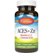 Carlson Labs ACES + Zn (Vitamin A, C, E + Selenium & Zinc) 60 Softgels