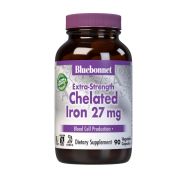 Bluebonnet Extra-Strength Chelated Iron 27mg 90 Vegetable Capsules