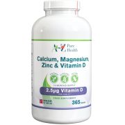 A to Z Pure Health Calcium, Magnesium, Zinc & Vitamin D3, x 365