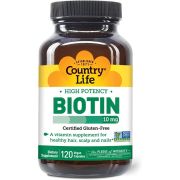 Country Life Biotin 10mg 120 Vegan Capsules