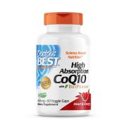 Doctor's Best High Absorption CoQ10 with BioPerine 400 mg 60 Veggie Capsules