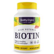 Healthy Origins Biotin 5,000mcg 150 Veggie Capsules Front of bottle
