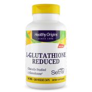 Healthy Origins L-Glutathione Reduced 500mg 150 Veggie Capsules Front of bottle