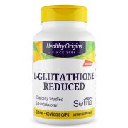 Healthy Origins L-Glutathione Reduced 500mg 60 Veggie Capsules Front of bottle
