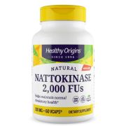 Healthy Origins Nattokinase 2000 FUs 60 Veg Capsules Front of bottle
