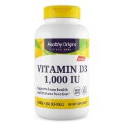 Healthy Origins Vitamin D3 1,000iu 360 Softgels Front of Bottle