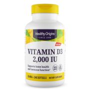 Healthy Origins Vitamin D3 2,000iu 240 Softgels Front of bottle
