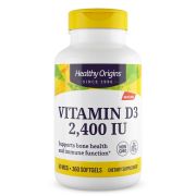 Healthy Origins Vitamin D3 2,400iu 360 Softgels Front of bottle
