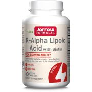 Jarrow Formulas R-Alpha Lipoic Acid + Biotin 60 Veggie Capsules