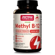 Jarrow Formulas Vitamin Methyl B-12 5,000mcg 60 Cherry Chewable Tablets