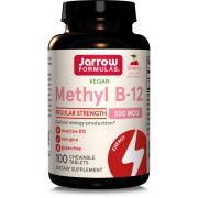 Jarrow Formulas Vitamin Methyl B-12 500mcg 100 Cherry Chewable Tablets