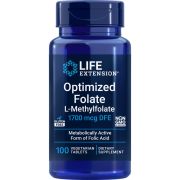 Life Extension Optimized Folate L-Methylfolate 1700mcg DFE 100 Vegetarian Tablets