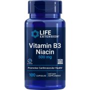Life Extension Vitamin B3 Niacin 500mg 100 Capsules