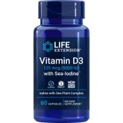 Life Extension Vitamin D3 with Sea-Iodine 125mcg (5000IU) 60 Capsules