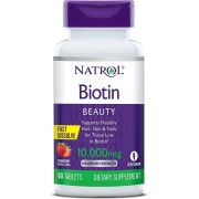 Natrol Biotin 10,000mcg 60 Strawberry Tablets