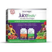 Natrol JuiceFestiv, Daily Fruit & Daily Veggie - 2 x 60 Capsules Bottles