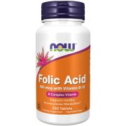 NOW Foods Folic Acid 800 mcg + B-12 25 mcg 250 Tablets