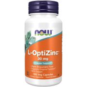 NOW Foods L-OptiZinc 30 mg 100 Veg Capsules