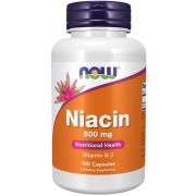 NOW Foods Niacin (Vitamin B-3) 500 mg 100 Veg Capsules