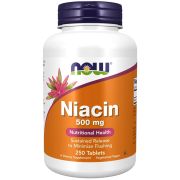 NOW Foods Niacin (Vitamin B-3) 500 mg Sustained Release 250 Tablets