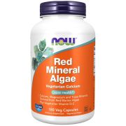 NOW Foods Red Mineral Algae Plus Vitamin D-2 180 Veg Capsules