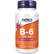 NOW Foods Vitamin B-6 (Pyridoxine HCl) 100 mg 100 Veg Capsules