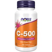 NOW Foods Vitamin C-500 with Rose Hips 100 Tablets