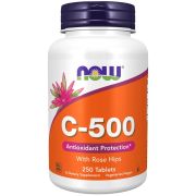 NOW Foods Vitamin C-500 with Rose Hips 250 Tablets