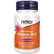 NOW Foods Vitamin D3 2,000iu Softgel