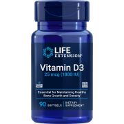 Life Extension Vitamin D3 25 mcg (1000 IU) 90 Softgels