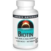 Source Naturals Biotin 5,000mcg 60 Tablets