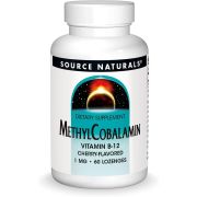 Source Naturals MethylCobalamin Vitamin B-12 1mg 60 Cherry Flavoured Lozenges