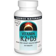 Source Naturals Vitamin K2 + D3 100mcg 30 Tablets