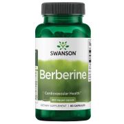 Swanson Berberine 400mg 60 Capsules | Popular UK and Europe supplement. Front of bottle.