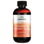 Swanson Elderberry Extract Syrup 8 fl oz Liquid Front of bottle
