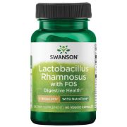 Swanson Lactobacillus Rhamnosus with FOS 5 Billion CFU 60 Vegetarian Capsules Front of bottle
