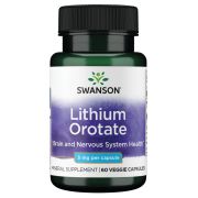 Swanson Lithium Orotate 5 mg 60 Veggie Capsules Front of Bottle