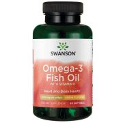 Swanson Omega-3 Fish Oil with Vitamin D 1,000mg 60 Softgels Lemon Flavour