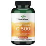 Swanson Vitamin C with Rose Hips Timed-Release 500mg 250 Tablets Front of bottle
