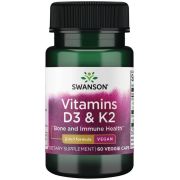 Swanson Vitamins D3 & K2 2,000iu & 75 mcg 60 Veg Capsules