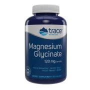 Magnesium Glycinate from Trace Minerals 120mg. Front of Bottle.