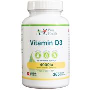 A to Z Pure Health Vitamin D3 4000iu 365 Softgels