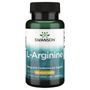 Swanson L-Arginine 500 mg Capsules Front of bottle