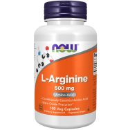 NOW Foods L-Arginine 500 mg 100 Veg Capsules