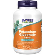 NOW Foods Potassium Gluconate 99mg 250 Tablets