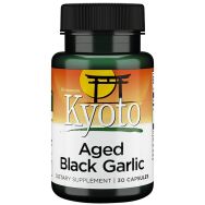 Swanson Aged Black Garlic 650 mg 30 Capsules Front of bottle
