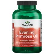 Swanson Evening Primrose Oil 1.3 g 100 Softgels Front of bottle
