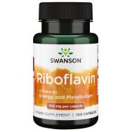 Swanson Riboflavin Vitamin B-2 100 mg 100 Capsules Front of bottle

