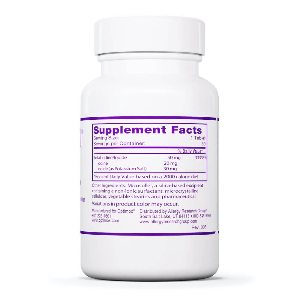 Iodoral, IOD-50 High Potency Iodine/Potassium Iodide| 50mg, 90 Tablets